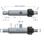 Siłownik hydrauliczny SMN 1.20/86 Rozsiewacz nawozu Brzeg  LC08-003 - obrazek 3