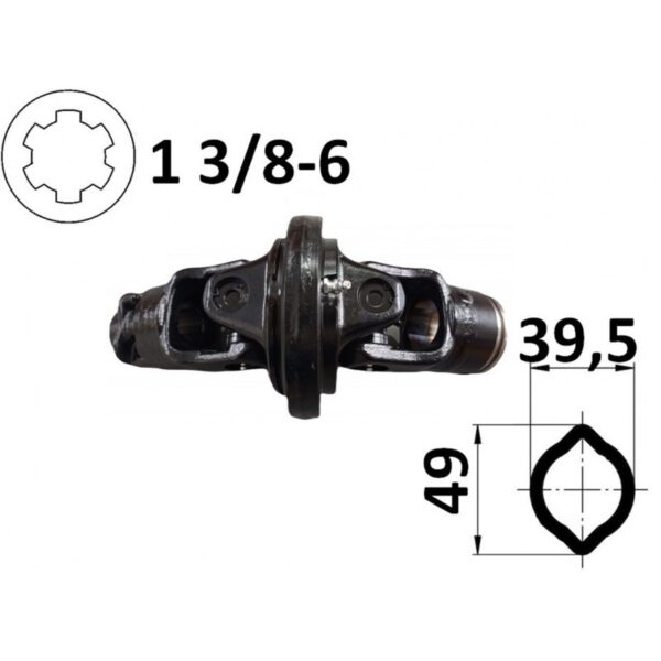 Przegub homokinetyczny na rurę 39,5x49, G5 Smart Line Black kompletny