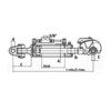 Łącznik hydrauliczny 640-870 mm z główką widełkową 28,2mm hakiem 32mm kat. 3 - obrazek 4