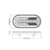 Lampa tylna led TL duża owalna 12/24V - 3 funkcje - L1890 - wymiary