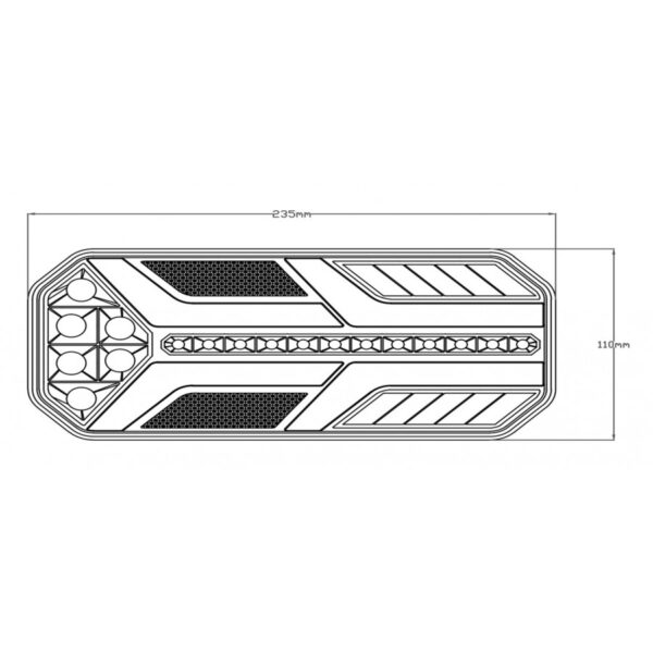 Lampa tylna Led TL Neon 12/24V - lewa - obrazek 2