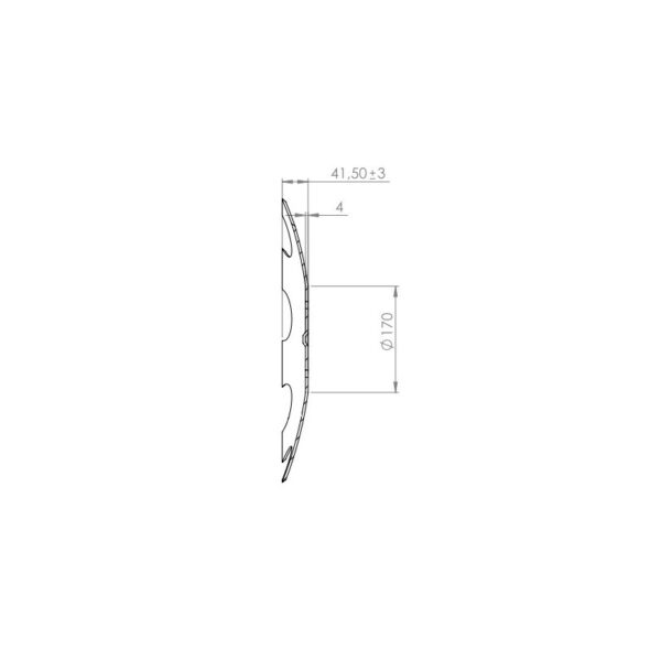 Talerz zębaty Amazone XL043 460x4 - zamiennik grubość 4 mm - obrazek 3