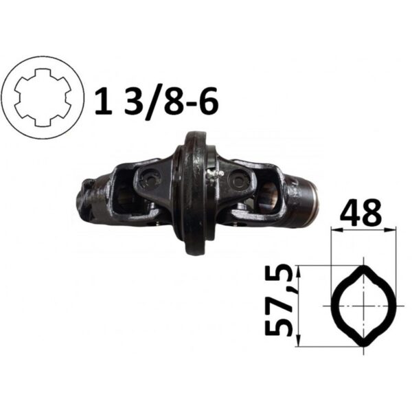 Kompletny przegub homokinetyczny na rurę 48x57,5, G6 Smart Line Black W2480PRZRSLB - części AgroMiR Polska - przeguby, wał przegubowy